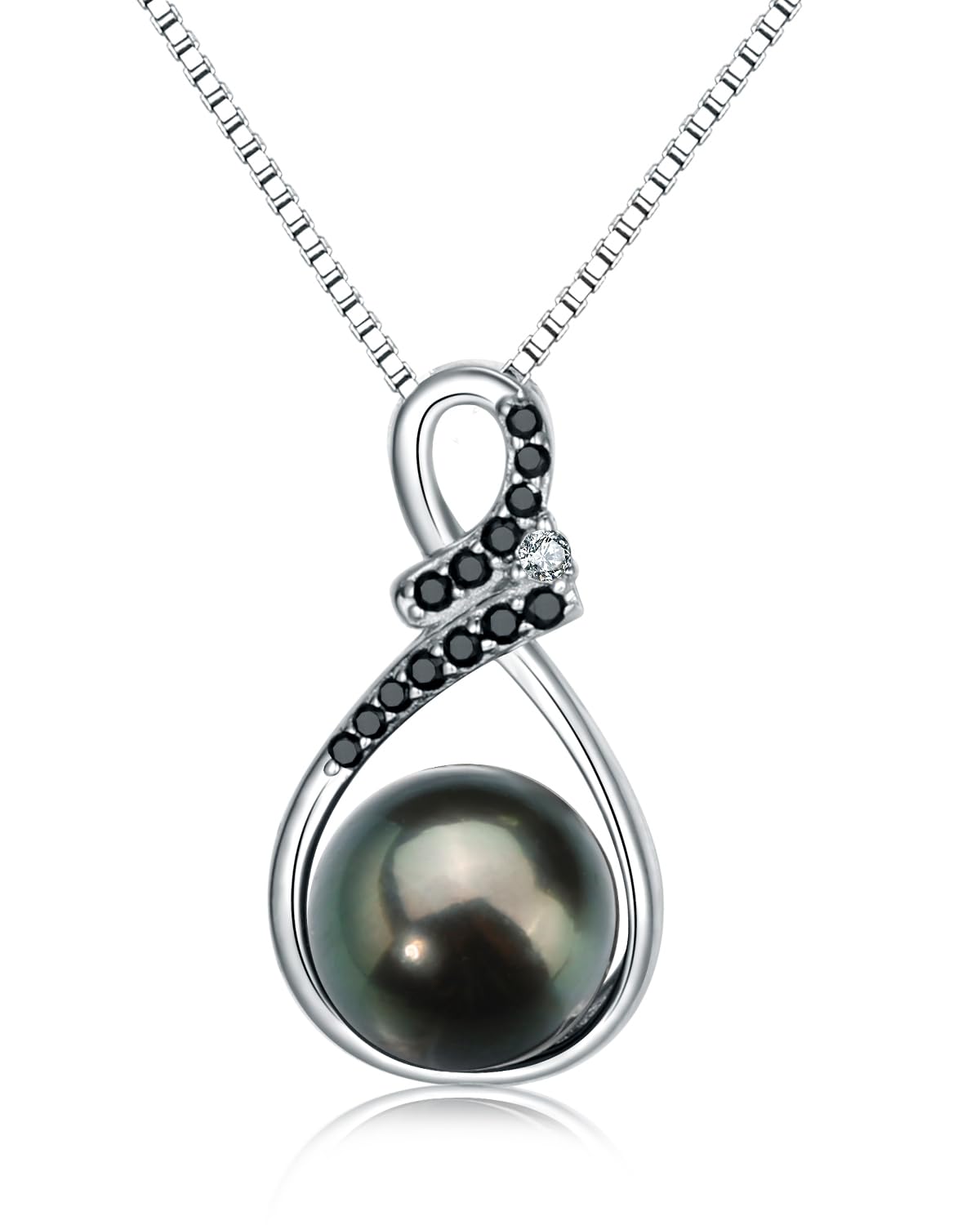 Regalos para mujer, esposa, collar de perlas negras tahitianas, regalo para esposa, boda, cumpleaños, aniversario, joyería, día de la madre, regalos para mamá, Navidad, día de San Valentín