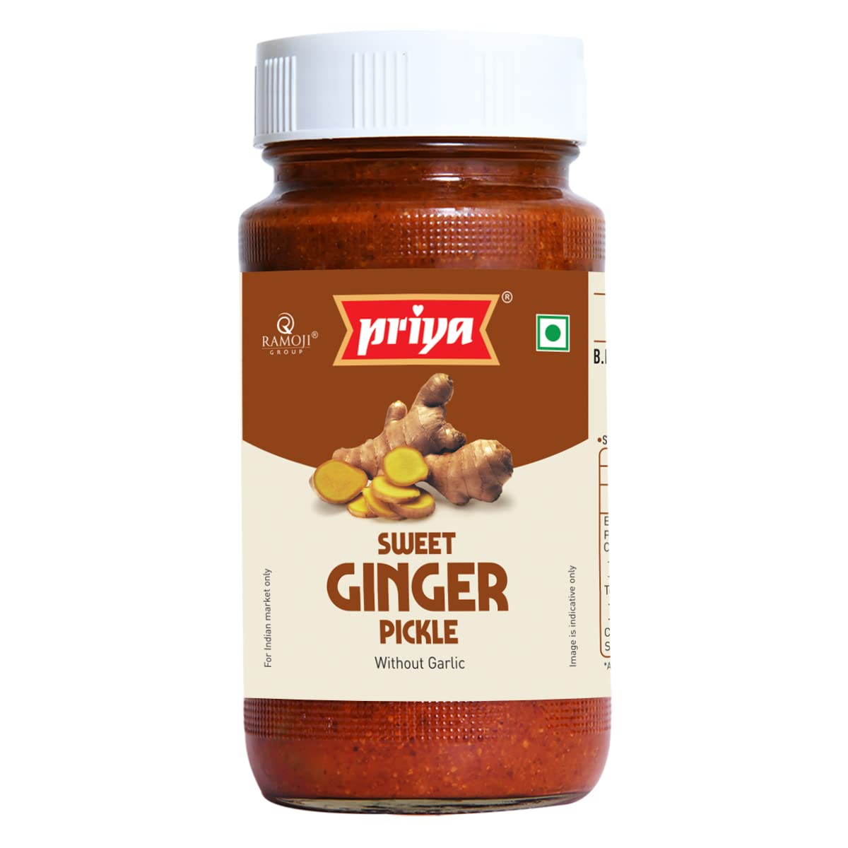 Priya Sweet Ginger Pickle without Garlic, 300g - Authentic Telugu Style Achar |Traditional South Indian Taste| Homemade Andhra Pickles|Khatta Meetha| With Tamarind Paste & Mixed Spices| Glass Jar (B08461CV25) Amazon Price History, Amazon Price Tracker