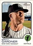 2022 Topps Heritage #349 Brett Gardner New York Yankees Official MLB Baseball Card in Raw (NM or Better) Condition