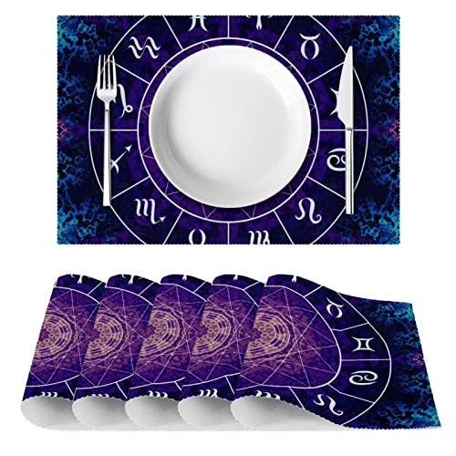 Set de table zodiaque antidérapant résistant à la chaleur pour une table propre - 3