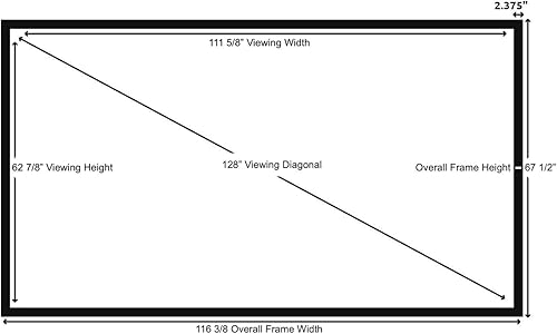 Miniatura 3 de Productos Silver Ticket - Estructura fija para cine en casa de 4K  8K Ultra HD, HDTV, HDR y pantalla de proyección de películas 3D activa, serie STR