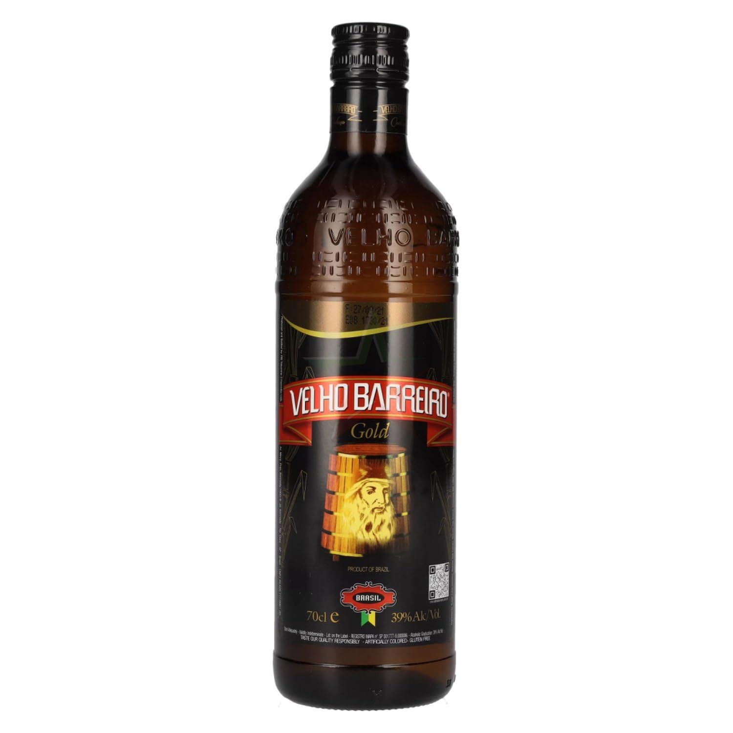 Velho Barreiro GOLD Cachaça 39,00% 0,70 Liter