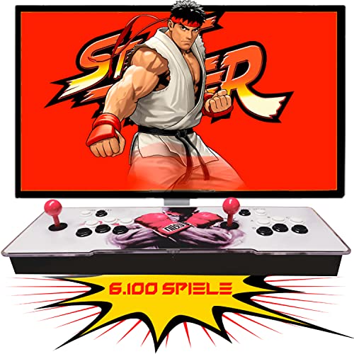 Arcade-Konsole (6100 Spiele) Ultima Version 2023, Retro-Konsole, Arcade Video, Joystick Arcade, Originalversion Retro-Spiele, 2D- und 3D-Spiele, Mame, Neogeo Cover
