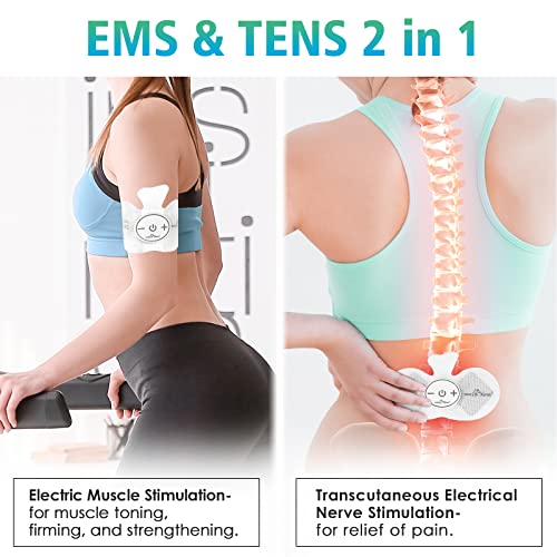 Wireless Tens Unit Muscle Stimulator: Easy@Home Back Pain Relief Leg Tens Machine Massager App Controlled | Powered By Mypainoff App Ios & Android App | Electronic Pain Therapy Management Ehe015Ble #TOP4