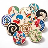 ︎美しい色遊び独楽（１２個セット）日本グッド・トイ受賞 東京国立博物館に納入 美しい木のおもちゃ 知育玩具 こま コマ 色変わり 木製 立体 大人向け 日本製 Color-Changing Spinning Top Made in Japan woden toys