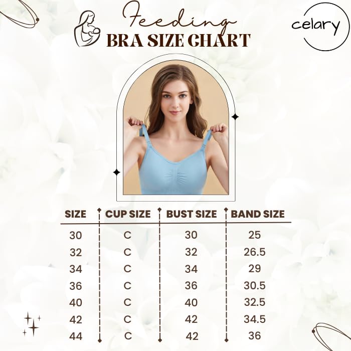 Image of Celary Womens Maternity & Nursing Bras|Feeding Bras for Breastfeeding|Front Open Bra for Women|Seamless Full Coverage Maternity Bra for Pregnancy