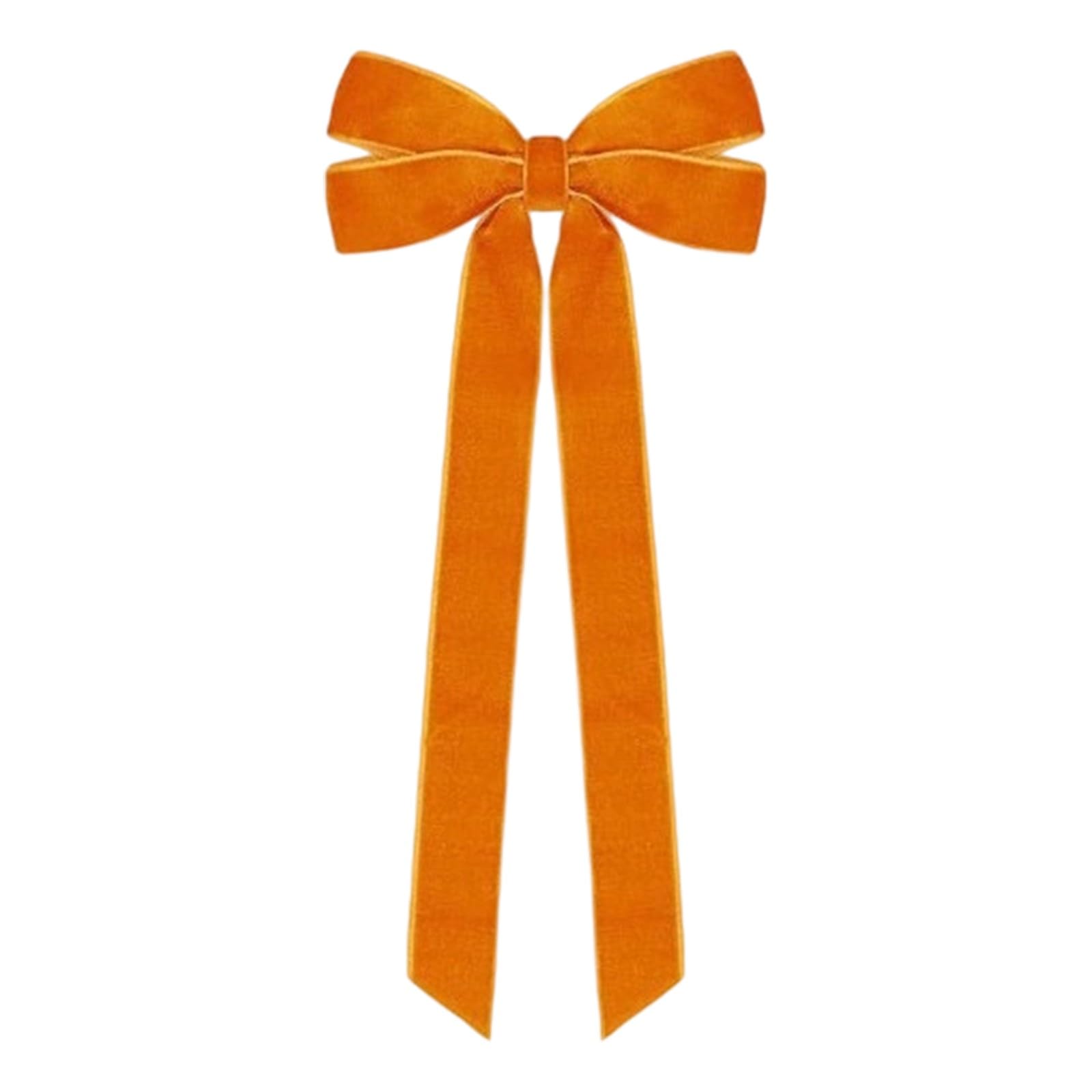 Bows Velvet Bows Quality Velet Fabric Cozy Textures Suitable For Indoor Wreath Decorative Pendant Windows Walls Fences (Orange, 45x20x2.5cm)