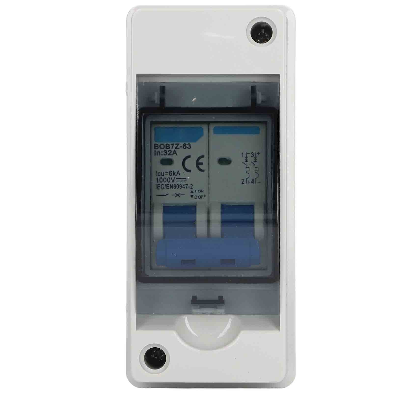 2PCS 1000V 32A 6KA PV DC Interruttore Fotovoltaico DC Sezionatore IP65 Impermeabile PV DC Combinatore Box DC Isolatore Interruttore di Generazione di Energia Solare