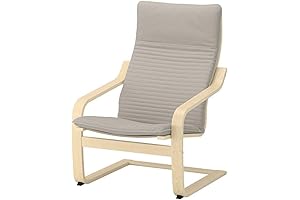 IKEA Poang Armchair Birch Veneer Knisa Light Beige