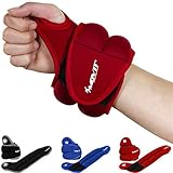 Movit 2er Set Neopren Gewichtsmanschetten mit Daumenschlaufen, 2X 0,5kg, rot