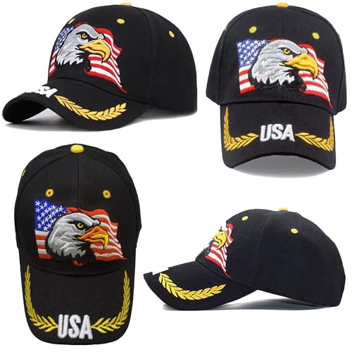 Image of Patriotic-USA-Eagle-Baseball-Caps-Woman-Man-Sun-Hat for 4th-July