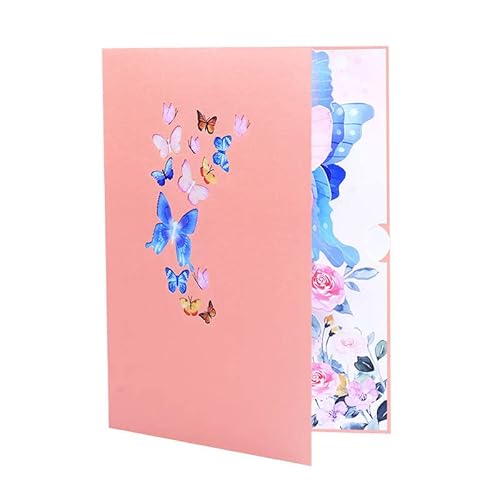 Navwod Pop Up Birthday Card, Butterfly Birthday Pop Up Card, Birthday Cards For Mom, Funny Birthday Card For Women, Butterfly Flower 3D Greeting Card Butterfly Gifts For Women Wife Girl Daughter #TOP5