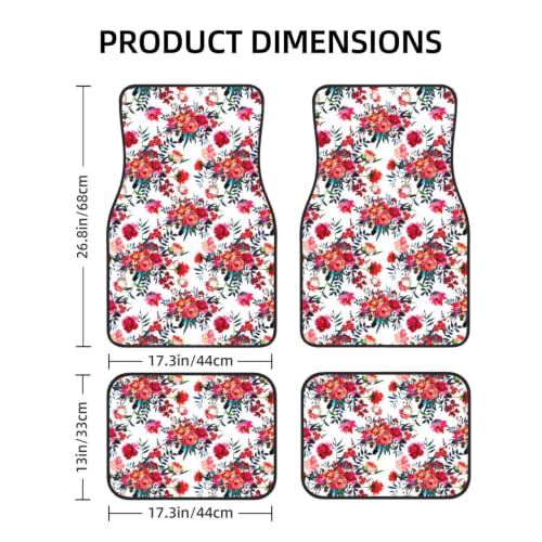 Alfombrillas de coche florales para personalizar el interior de tu vehículo 2