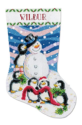 Design Works Crafts Dressing Frosty Counted Cross Stitch Stocking Kit by The Yard