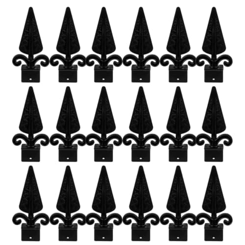 FOMIYES 20 Piezas Remates de Cercas de Plástico Negro para Postes