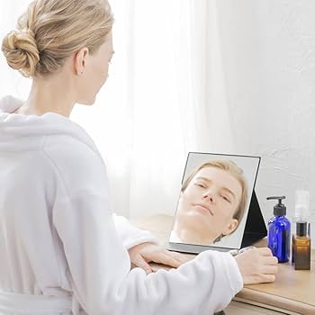 Amazon | ナピュアミラー 本当の肌色を映す 折立ミラー 化粧鏡