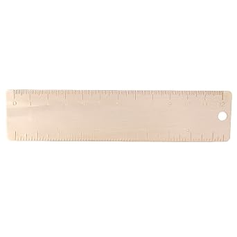 4.73Inch 120 mm خمر النحاس مفيد مستقيم حاكم، الدقة المحمولة النحاس حاكم مستقيم حافة الفرجار 12 CM أداة قياس