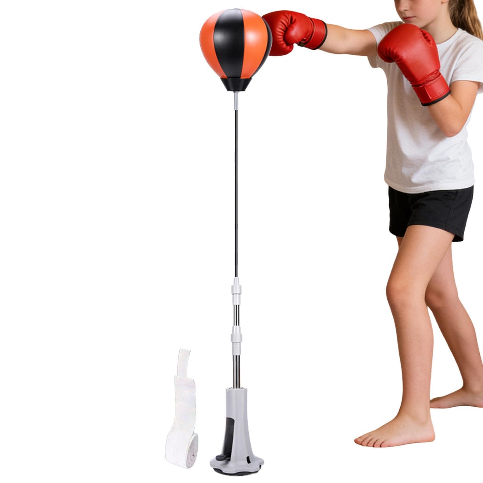 Allenamento per sacchi da boxe - Palla reflex da boxe 1100 G, cavalletto regolabile in altezza | Sistema di stabilità base di aspirazione Velocità di reazione Attrezzatura per l'allenamento