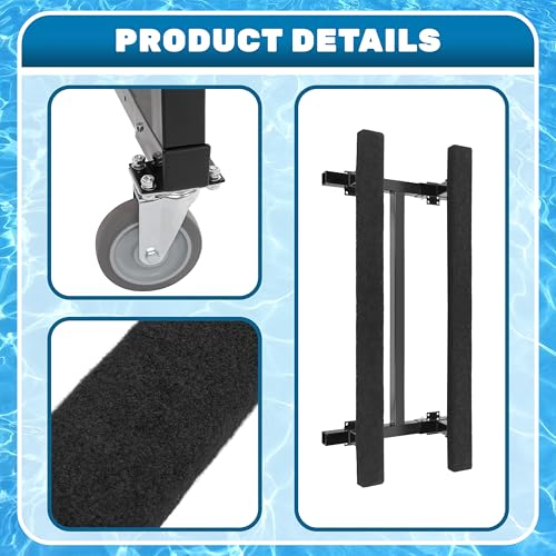 ECOTRIC Universal Watercraft Dolly 1400 LBS Compatible with Sea-Doo Yamaha Kawasaki Jet Ski Stand Boat Sailboats Adjustable w/Four Casters Steel Black