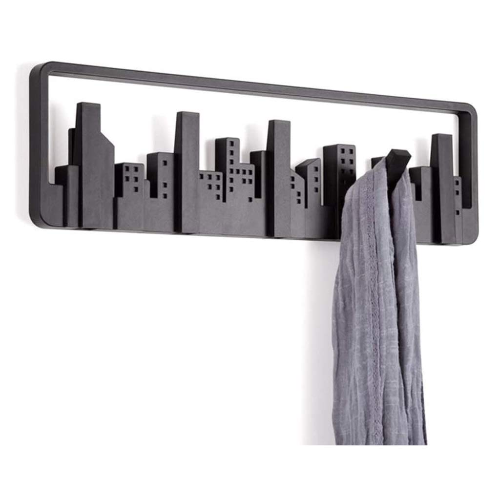 Mobygkfy Svart Multiple Sets Of Hooks, Pastoral Decoration Wall Hanging Coat Hook Rack, Bedroom Living Room Decoration(Svart)