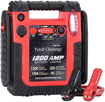 acetek 1200 Amp Car Jump Starter Portable Battery Charger, 20000mAh Emergency Supply Power Pack (Up to 6L Gas or 6L Diesel Engine), 12V Auto Lead-Acid Battery Booster with LED Light & USB Ports