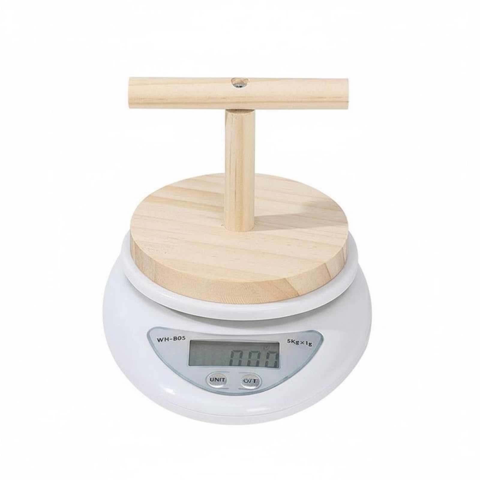 Baoblaze Parrot Weight Measuring Device Digital Pet Accessory with Sensitive Wooden Perch and Display Suitable for Pet Bird Health, Scale With T Stand
