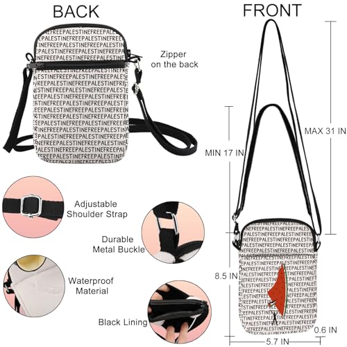 JNIAP Free Palestine Crossbody Bag Free Palestine Map Gifts Watermelon Palestine Bag Palestine Flag Purse2