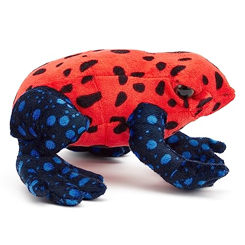 Zappi Co 100% Recycled Plush Poison Dart Frog Strawberry Red/Black Toy (15cm Length) Stuffed Soft Cuddly Eco Friendly Animals Collection for Newborns - Image 2