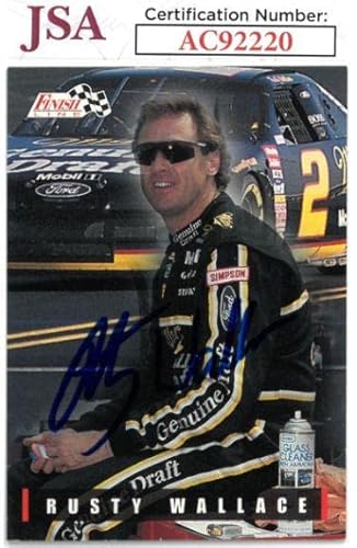 Rusty Wallace signed 1995 Finish Line Nascar Card #34- JSA #AC92220 - Autographed NASCAR Cards