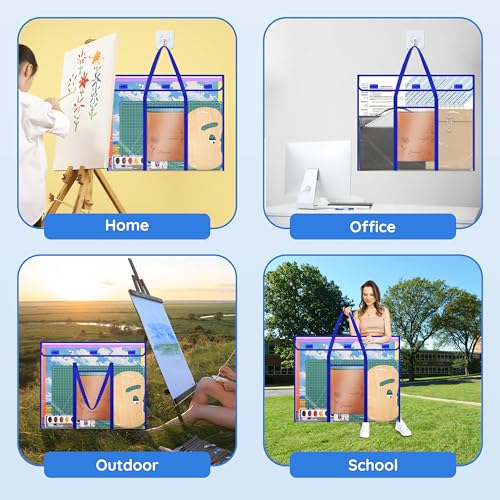 Image of Bulletin Board Poster Storage, Extra-Large Storage Chart Bag 30 inch x 24 inch, Bulletin Board Sheet Organization (30 inch X 24 inch) (Pack of 2)