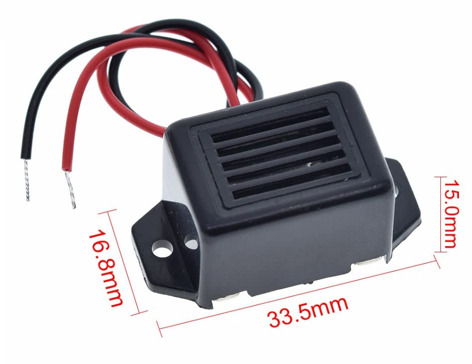 ECI ELETTROFORNITURE Buzzer di allarme DC 12V 85dB Mini cicalino di allarme elettronico tono costante
