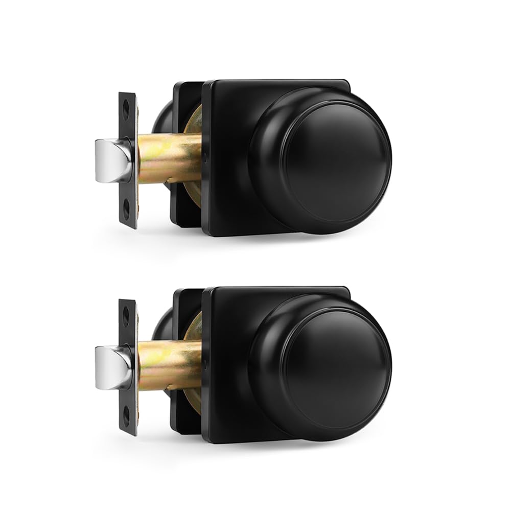 Brushed Nickel Passage Door Knobs - 6 Pack -17