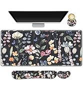 ARTSO Gaming Mouse Pad Wrist Support Set, XXL Large Desk Mat Mousepad + Keyboard Wrist Support+ M...