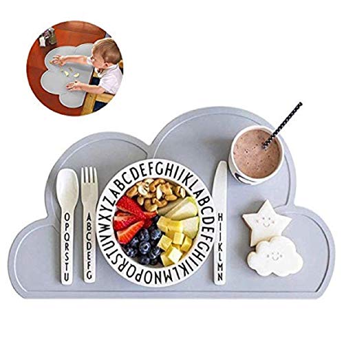 URSMART Baby Placemat, Reusable Silicone Placemats,Travel Placemat Ｍat,Portable Food Mat Eating on The