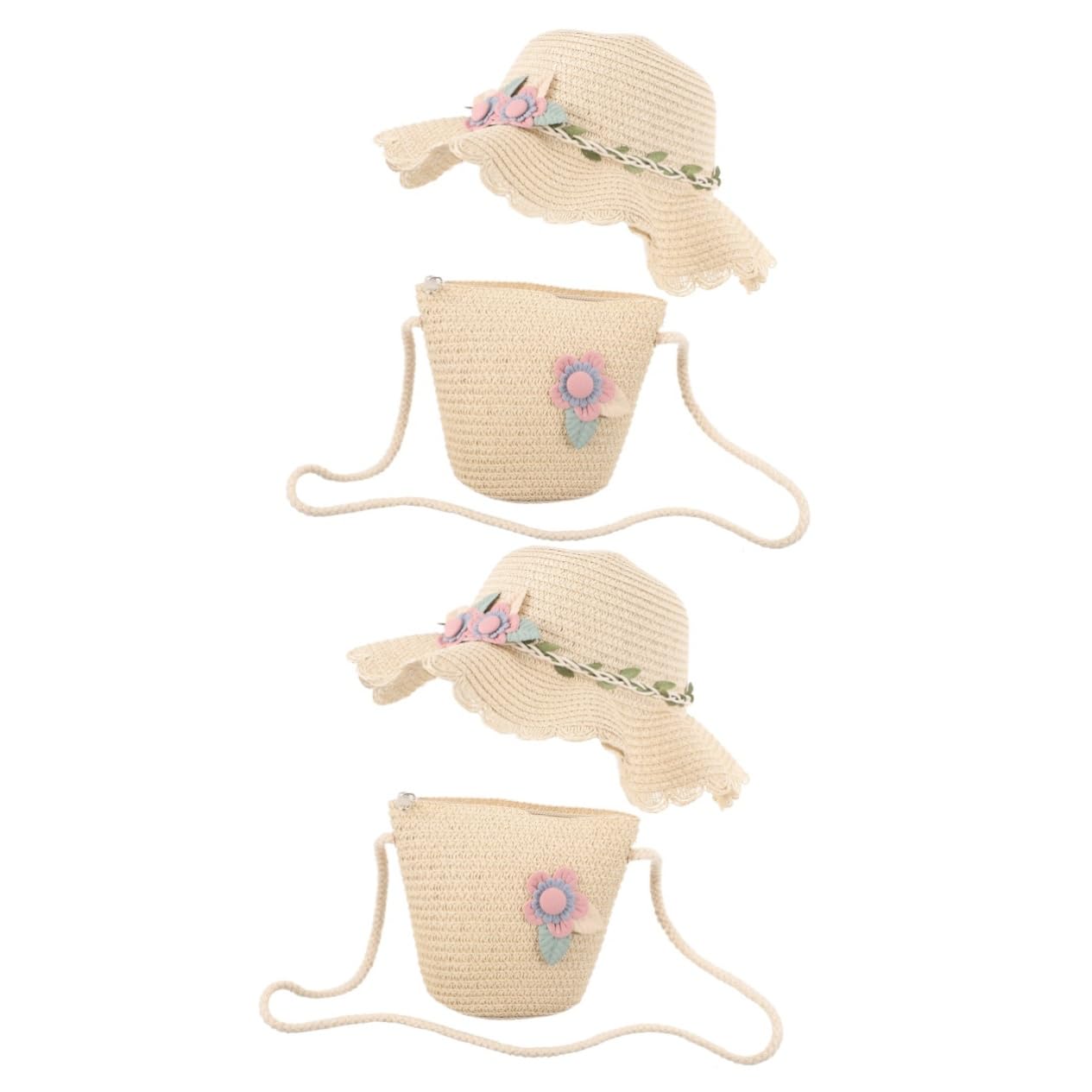 Beaupretty Sombrero de Sol para pequeño Gorra de Sol de Playa Sombreros de niña Flexible Sombreros de Verano para Sombrero para el Sol con Bolsa