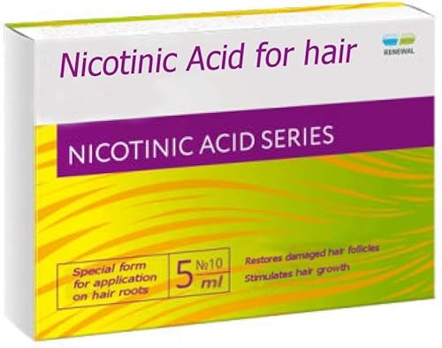 ÁCIDO NICOTÍNICO PARA EL CABELLO 10 ampollas x 0.2 fl oz (VITAMINA B3/NIACINA)/ FORTALECIMIENTO DE LA CALIDAD DEL CABELLO/CRECIMIENTO DEL CABELLO!