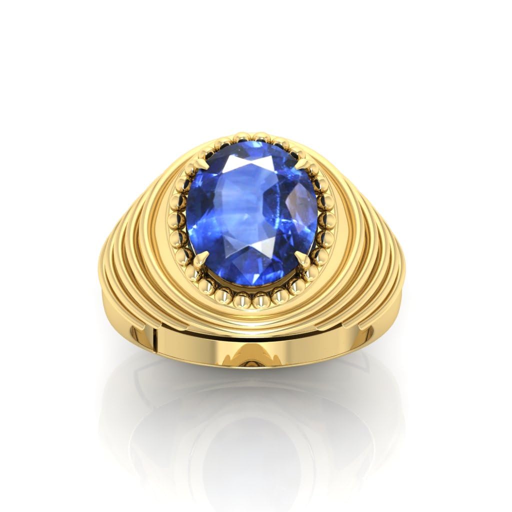 Anuj Sales Anello regolabile in argento con zaffiro giallo naturale di