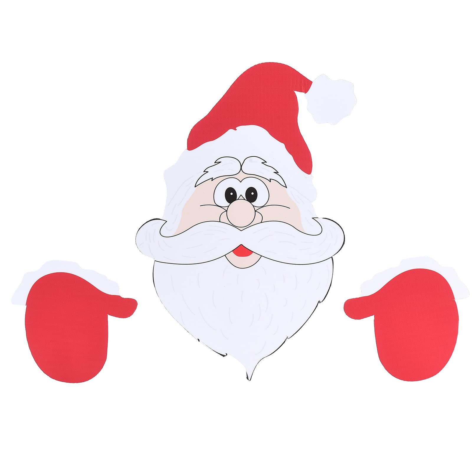 Betos Christmas Fence Peeker, 30x40cm PVC Santa Claus/Reindeer/Snowman/Penguin/Fence Peeker Christmas Outdoor Lawn Yard Decorations