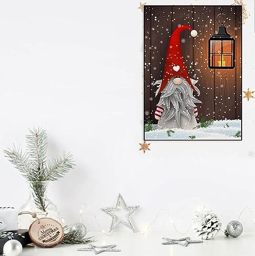 image for WUSARPLY Christmas Stamped Cross Stitch Kits - Gnome Counted Cross Sti