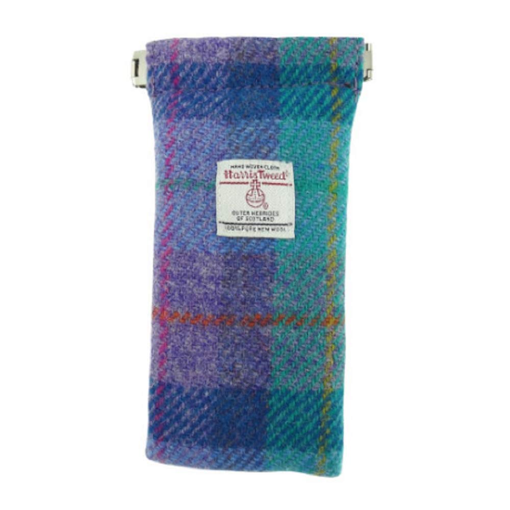 Glen Appin Women's Colour 79 Turquoise Harris Tweed Glasses Case (Colour 79 Turquoise)