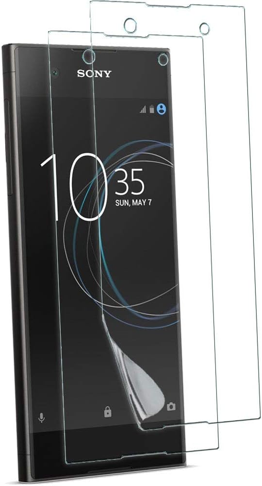 [2 Pack] Screen Protectors to fit Sony Xperia XA1 [ghostSHIELD Edition] Genuine Reinforced Flexible TPU Screen Protector Guard Covers with Full Screen Coverage inc Curved Screen