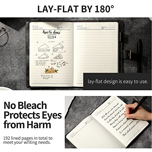 Cagie Diary With Lock, Waterproof Journal With Lock For Men And Women 192 Pages Mens Locked Journal With Pen& Gift Box, A5 Pu Leather Journal For Men, Password Protected Notebook With Lock, Black #TOP4