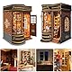 Book Nook Kit für Erwachsene: LUMYCE Holzpuzzle DIY Miniatur Haus 3D Puppenhaus - Buchstütze für Bücherregal Deko mit Led Licht Kreatives Geschenk für Leser