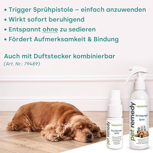 Pet Remedy Emmi All in One Beruhigungsset – Duftstecker & Mini-Spray gegen Stress bei Haustieren I Natürliches Anti-Stress Set für Hunde, Katzen & Kleintiere I pH-neutral & klinisch getestet