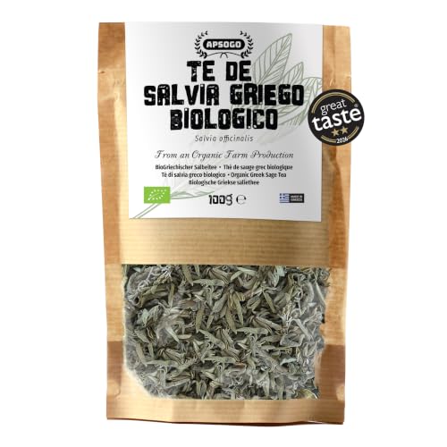 Apsogo Té de Salvia Griego Ecológico - Salvia Officinalis, 100g