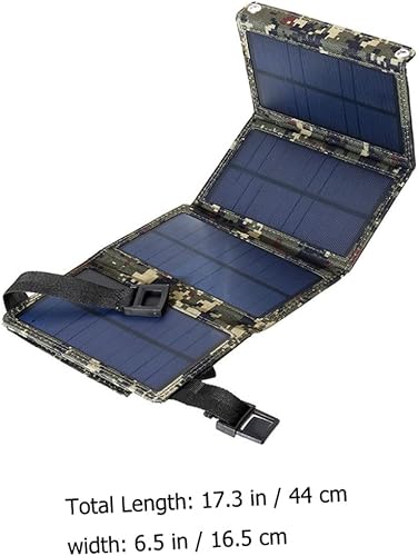Miniatura 2 de NUOBESTY Portable Folding Solar Panel Charger USB Outdoor Emergency Power Bank for Camping Hiking Travel with Multi Device Compatibility
