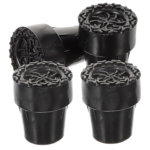 Holibanna 4Pcs Non Slip Crutch Tips for Walking Sticks Trekking Poles Cane Tips with Skid Design Enhance Stability for Walking Various Terrains