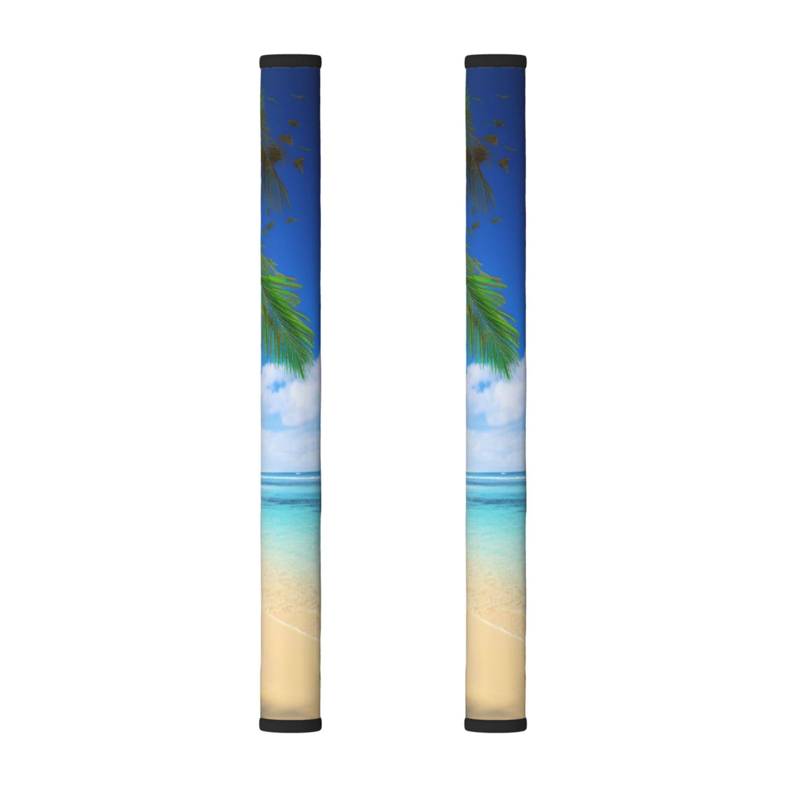 VGFJHNDF Refrigerator Door Handle Covers 2-Pack, Tropical Sunny Beach Printed Protect and Decorate for Fridge Ovens Dishwashers