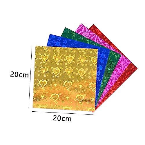 Sewroro 100Pcs Origami Quadrado Dobra Fácil DIY Papel De Construção De Papel Artes E Ofícios Para Ad