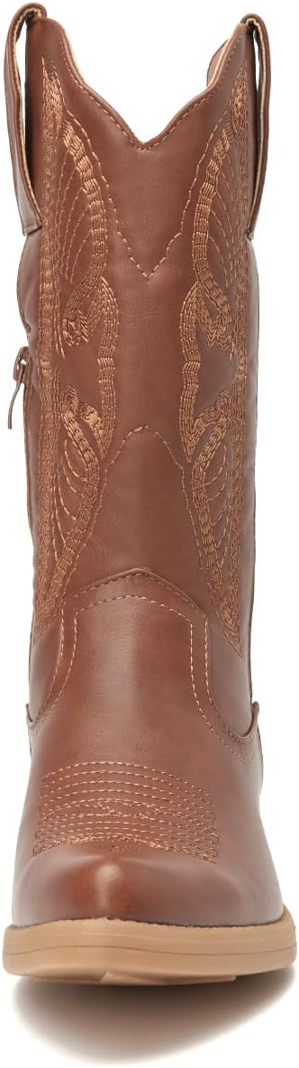 ALLOT Women's Embroidered Western Cowboy Boots Pull-On Tabs Pointed Toe...  - Picture 16 of 18